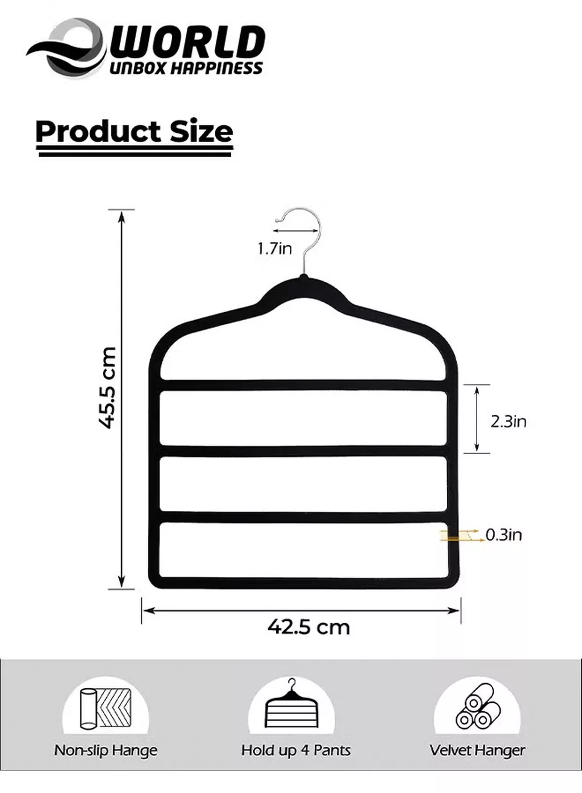 Pack of 10 Non-Slip Clothes Hangers with 4 layers, The Ultimate Space-Saving Solution for Organizing Trousers, Skirts, Coats, Dresses, and Tank Tops Effortlessly-2-2