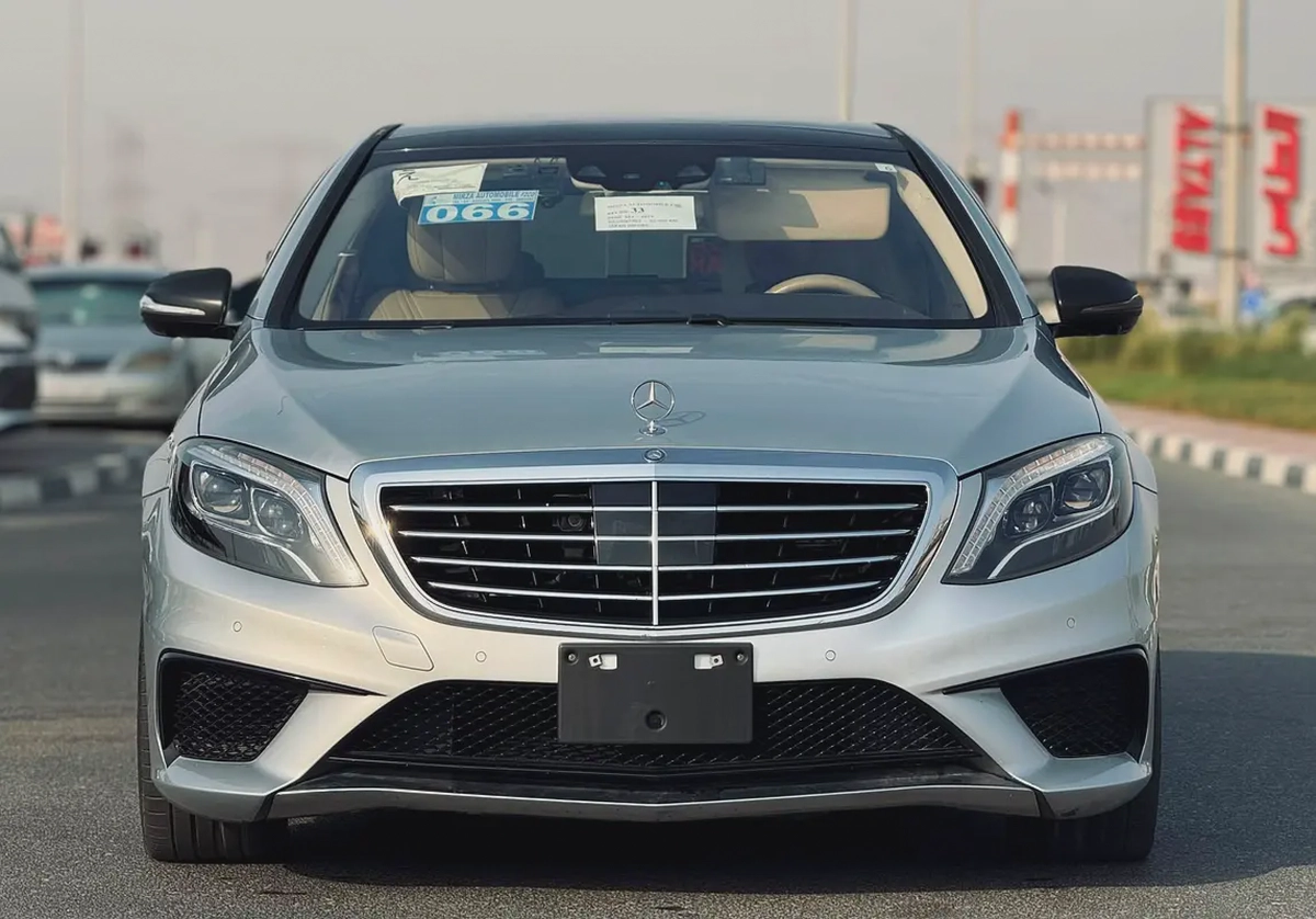 MERCEDES BENZ S63 ///AMG - 2014 - SILVER WITH BEIGE - SUPER CLEAN CAR FRESH JAPAN IMPORT-2-2