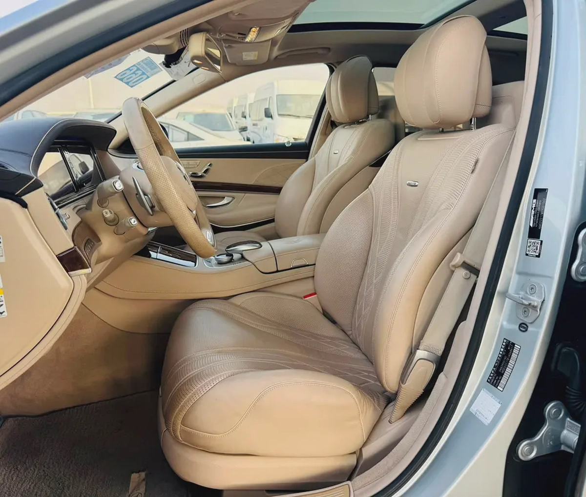 MERCEDES BENZ S63 ///AMG - 2014 - SILVER WITH BEIGE - SUPER CLEAN CAR FRESH JAPAN IMPORT-8-8
