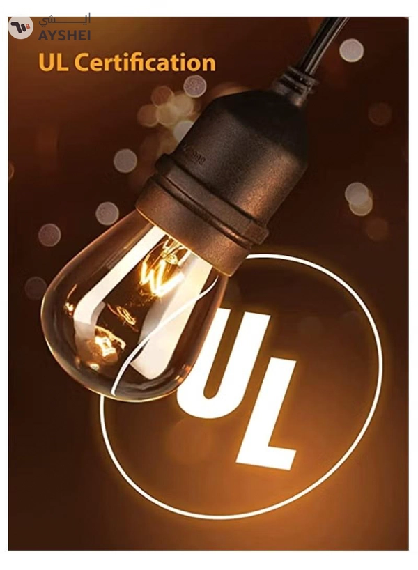Yuwell Led Lights Eid Celebration 16ft Outdoor String Yellow Lights Weatherproof Strand Dimmable Edison Vintage Bulbs Ul Listed Heavy Duty Decorative Cafe Patio Lights For Restaurant Garden