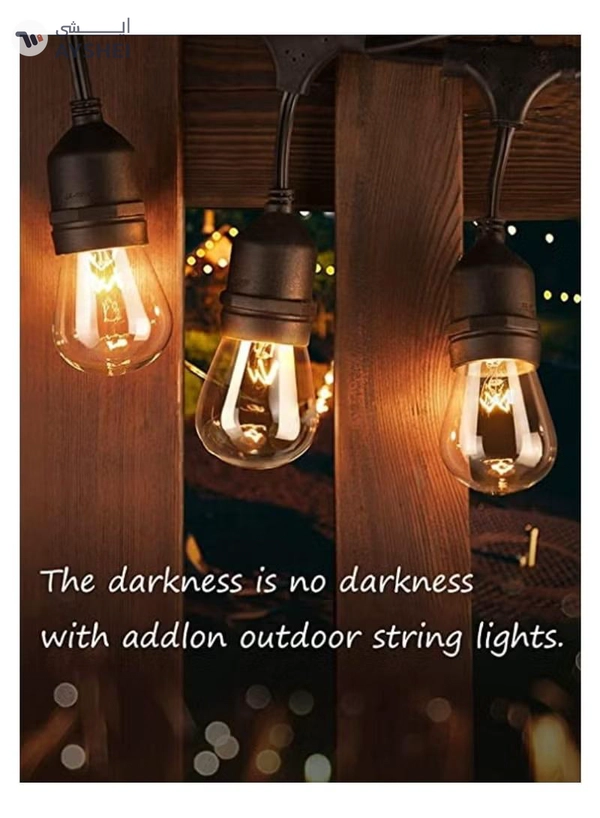 Yuwell Led Lights Eid Celebration 16ft Outdoor String Yellow Lights Weatherproof Strand Dimmable Edison Vintage Bulbs Ul Listed Heavy Duty Decorative Cafe Patio Lights For Restaurant Garden