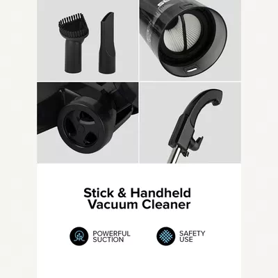 Geepas Stick And Handheld Vacuum Cleaner, HEPA Filter, 1.2L-2
