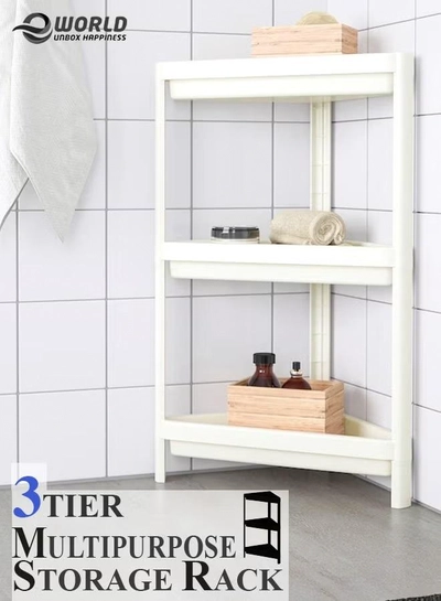 Eworld Adjustable 3-tier Rack Organizer Extendable Shelf For Home Kitchen, Bathroom-1
