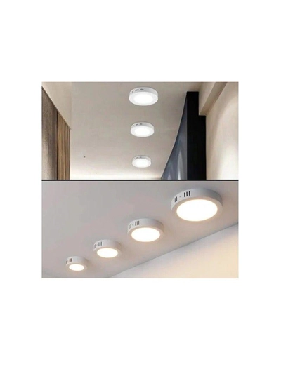 ABBASALI Ultra Slim 18w Round LED Panel Light Wall Mounted 8 Inch - White-3