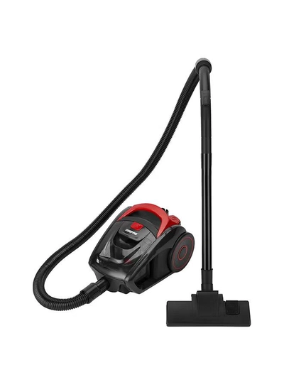 GEEPAS Cyclonic Vacuum Cleaner 1.5L Dust Bag Capacity, Lower Noise Design, Flexible Hose With handle Airflow Control, Pedal On/Off Switch, Automatic Cord Rewinder Function, Hepa Filtration System 1400 W GVC19024 Red Black-0