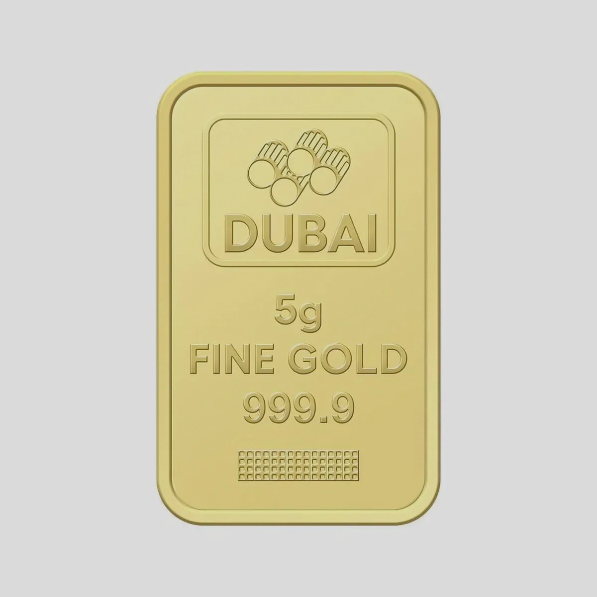 Dubai Gold 5 Grams Pure 999.9 Fine Gold Bar - Variable Design-0-0