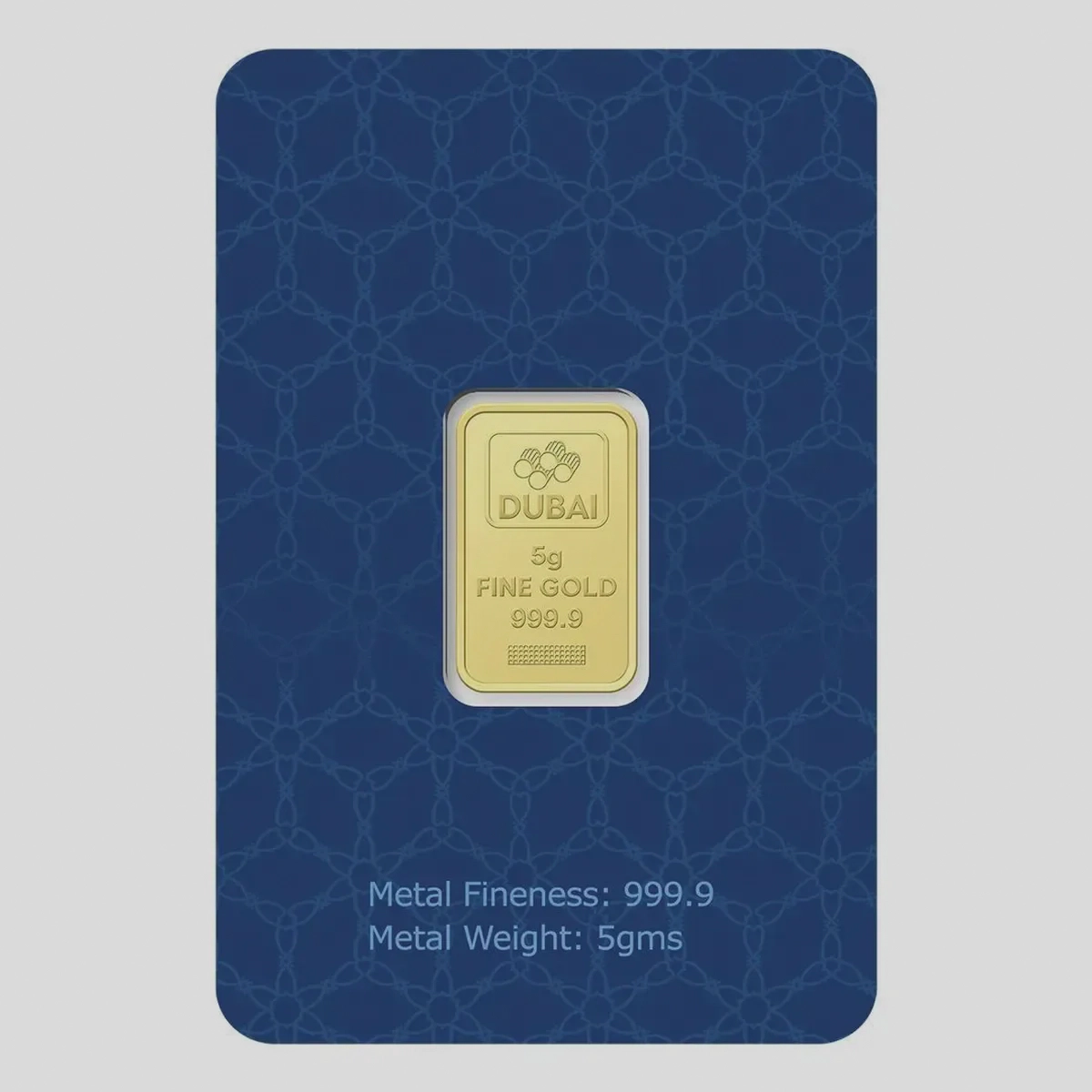 Dubai Gold 5 Grams Pure 999.9 Fine Gold Bar - Variable Design-1-1