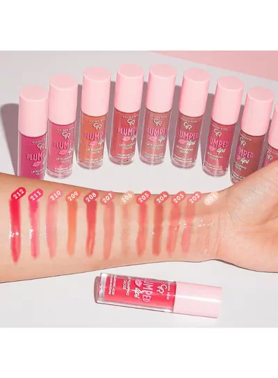 Golden Rose Plumped Lips Lip Plumping Gloss 211 Red Pink-2