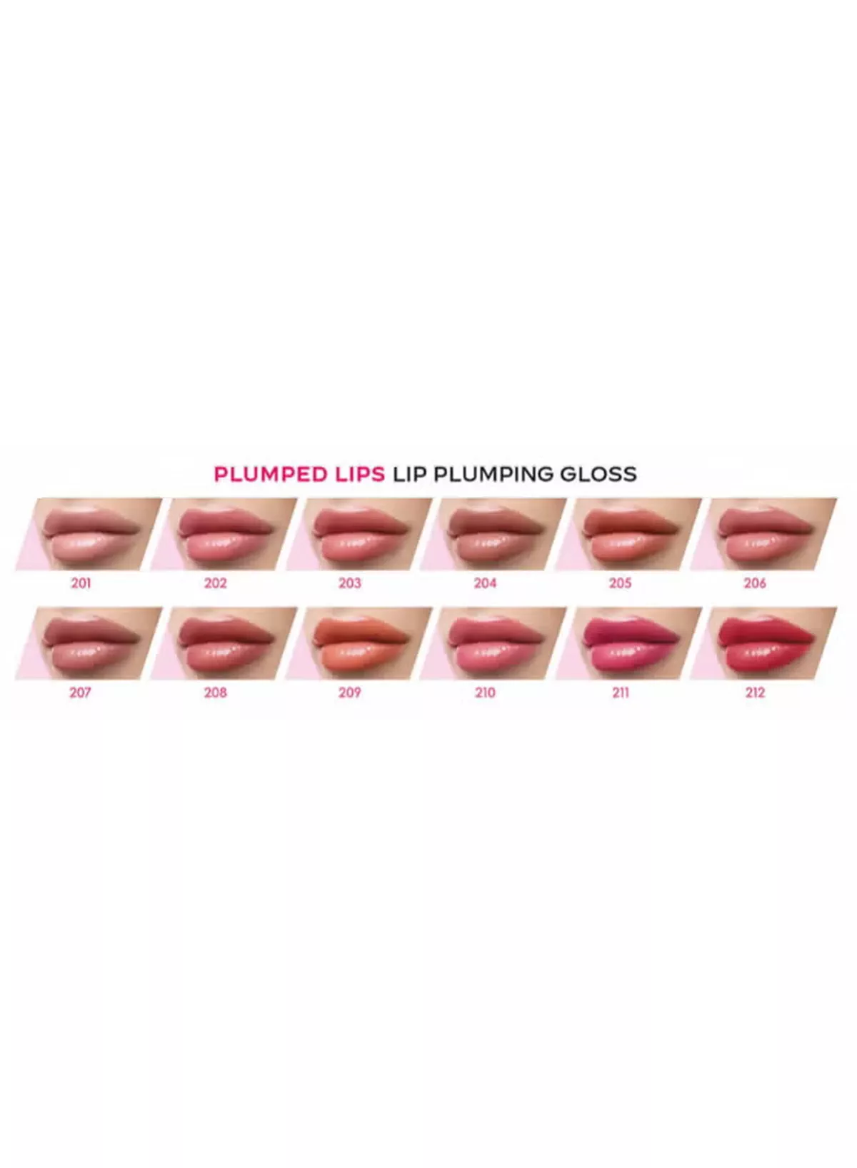 Golden Rose Plumped Lips Lip Plumping Gloss 211 Red Pink-1-1