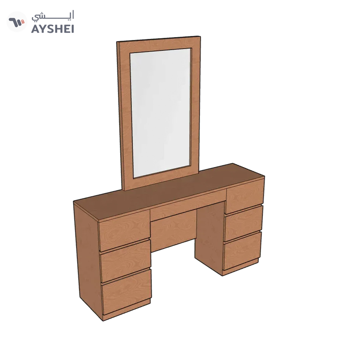 Dresser with Mirror, CD10-1-1