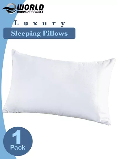 King Size Bed Pillow – Cooling Down Alternative Fill Pillow with 100% Cotton Cover, Soft & Supportive for Back, Side & Stomach Sleepers, 50x70 cm-0