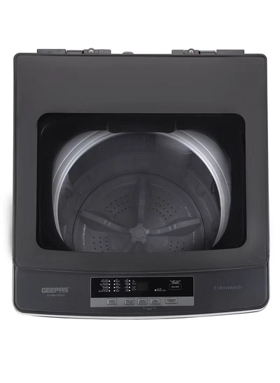 GEEPAS 10 kg Fully Automatic Top Loader Washing Machine | Auto-Imbalance, Gentle Fabric Care, Fuzzy Logic, Child Lock, Stainless Steel Drum | 1 Year Warranty 10 kg 550 W GFWM1109GX Black-3