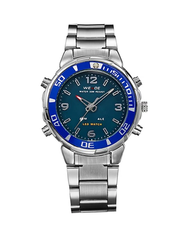Weide Men's Water Resistant Analog Watch WH843-4C - 42 mm - Silver