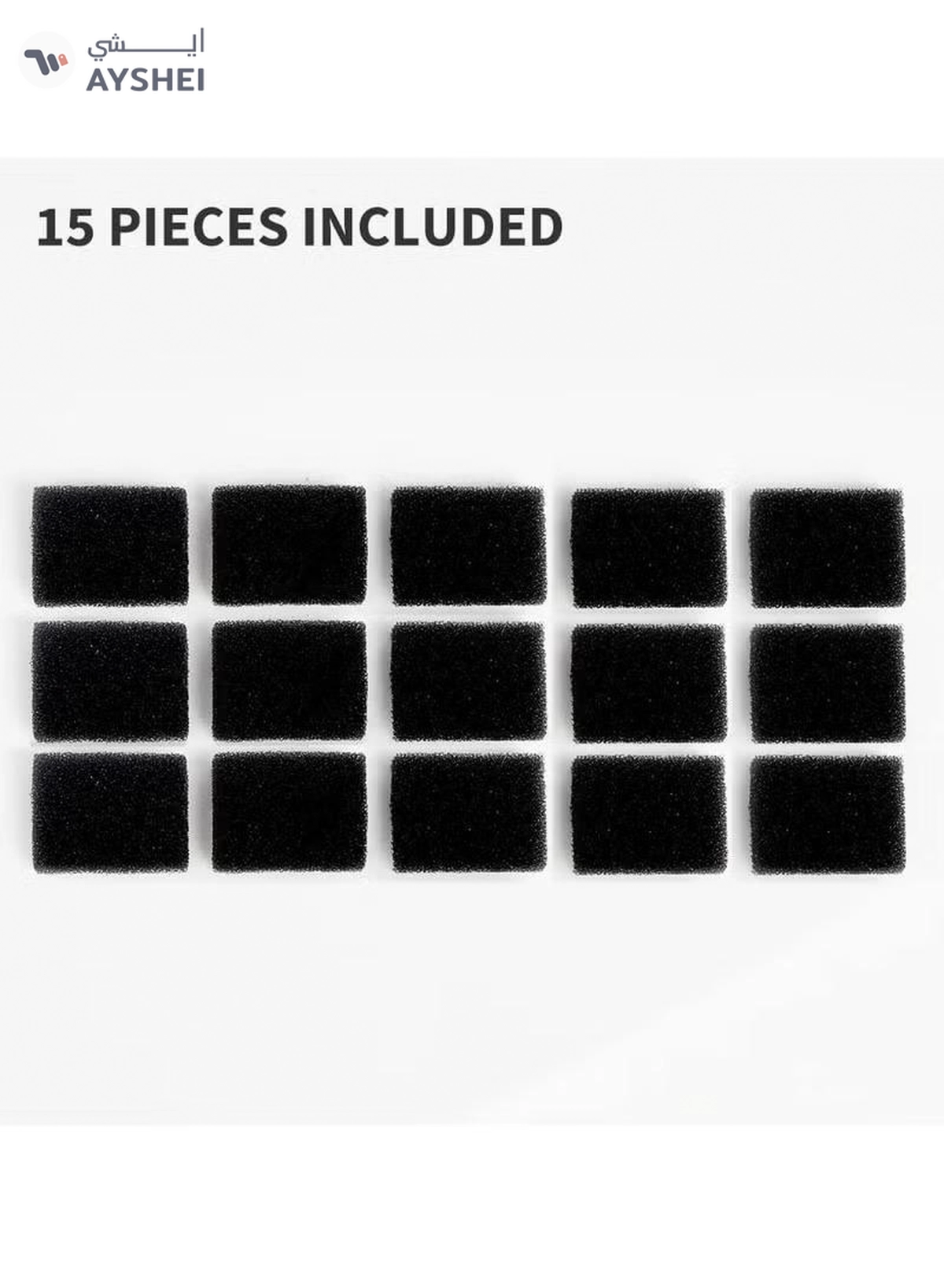 PETKIT Replaced Foam Filters for Eversweet 3 Pro/Solo 2/Solo SE Wireless Pump Pet Water Fountain,15 Pieces/Pack,Replacement Pump Filter-4-4