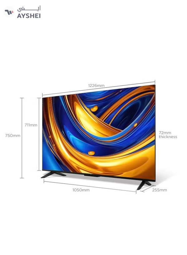 TCL 55 Inch P655 4K UHD Smart TV with AiPQ Processor, Dolby Audio, HDR 10, Dynamic Color Enhancement, Metallic Bezel-less & Google TV 55P655 Black