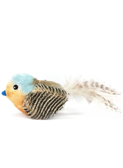 FOFOS Generic FOFOs Sound Chip Blue Bird with Catnip Balls Cat Toy-2