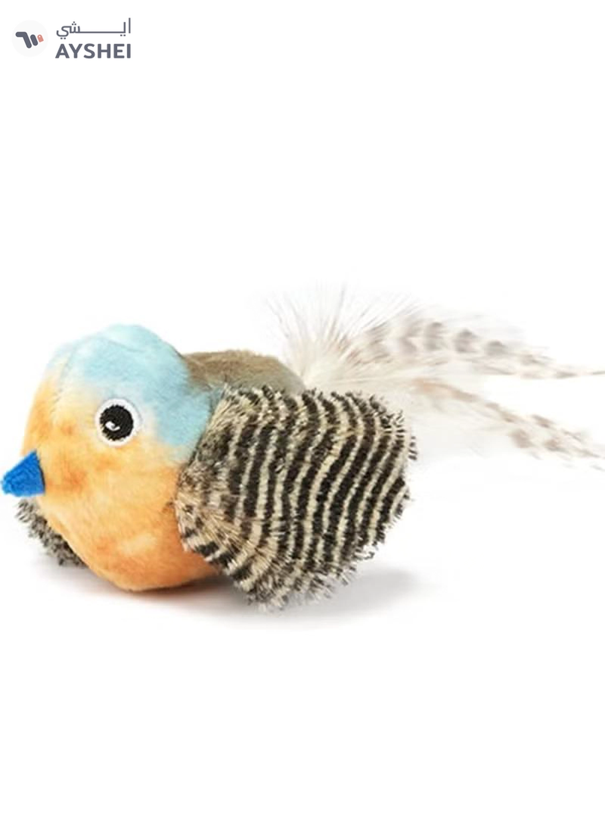  FOFOS Generic FOFOs Sound Chip Blue Bird with Catnip Balls Cat Toy-1-1