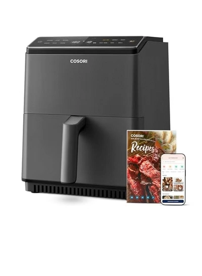 COSORI Smart Air Fryer Oven Dual Blaze 6.4L, Double Heating Elements, Cookbook, No Shaking & No Preheating, APP Control, 12 Functions, Air Fry, Roast, Bake, Reheat, Dishwasher Safe-0