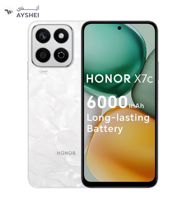 Honor X7c Dual SIM Moonlight White 8GB RAM 256GB 4G - Middle East Version