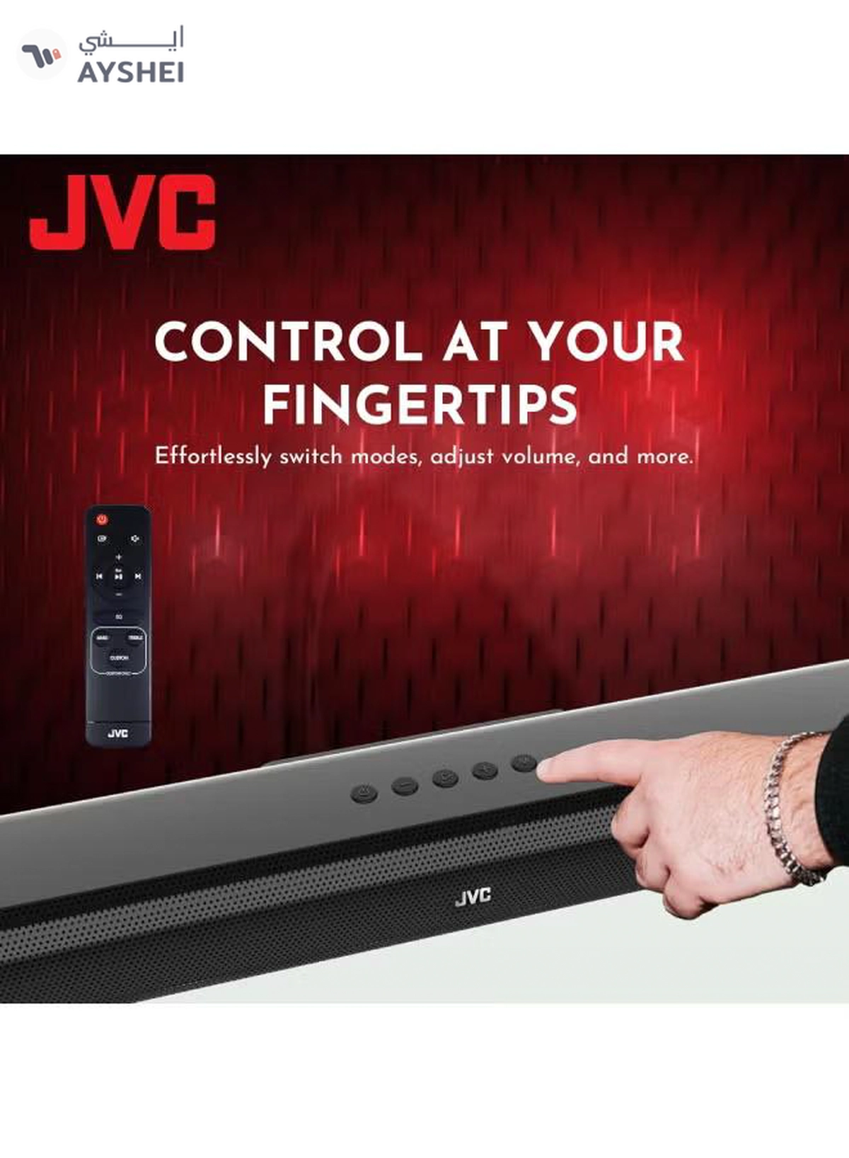 JVC 2.0CH Soundbar Plus Bluetooth, Usb, Fm Radio With 600W PMPO TH-N322B Black-2-2
