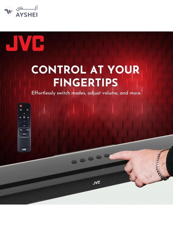 JVC 2.0CH Soundbar Plus Bluetooth, Usb, Fm Radio With 600W PMPO TH-N322B Black