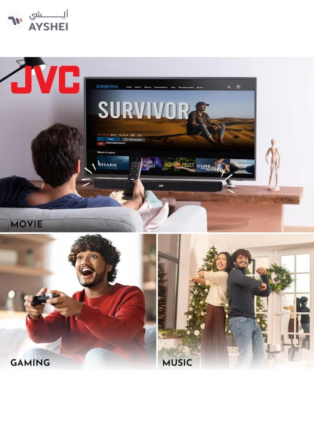 JVC 2.0CH Soundbar Plus Bluetooth, Usb, Fm Radio With 600W PMPO TH-N322B Black-5-5