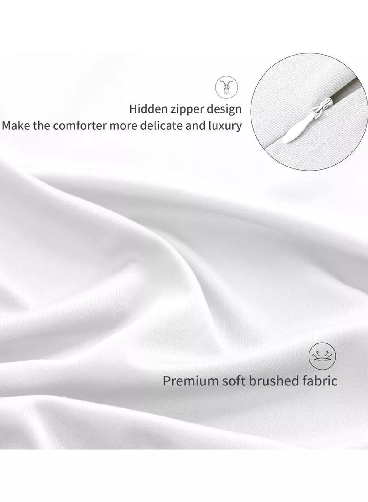 Cottage Style Microfiber Comforter Quilt, Ultra-Soft White Duvet for a Cozy Night's Sleep, Available in King (240x260 cm), Queen (220x240 cm), and Single (160x230 cm) Sizes-2-2