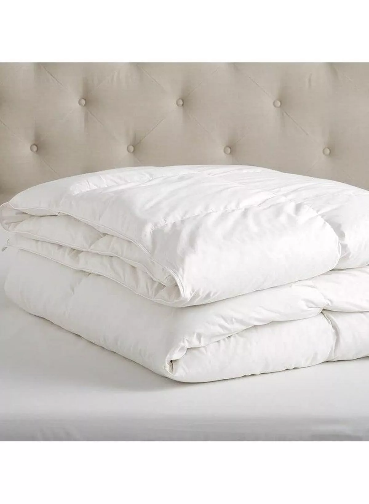 Cottage Style Microfiber Comforter Quilt, Ultra-Soft White Duvet for a Cozy Night's Sleep, Available in King (240x260 cm), Queen (220x240 cm), and Single (160x230 cm) Sizes-4-4