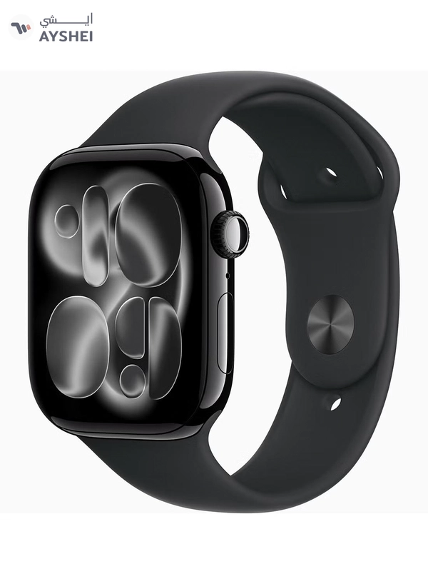 Apple Watch Series 11 GPS + Cellular 46mm (TDRA Version) Jet Black Aluminium Case With Black Sport Band - S/M