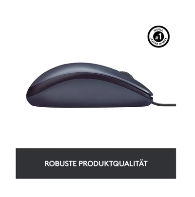 Logitech B100 Wired USB Mouse Black-2