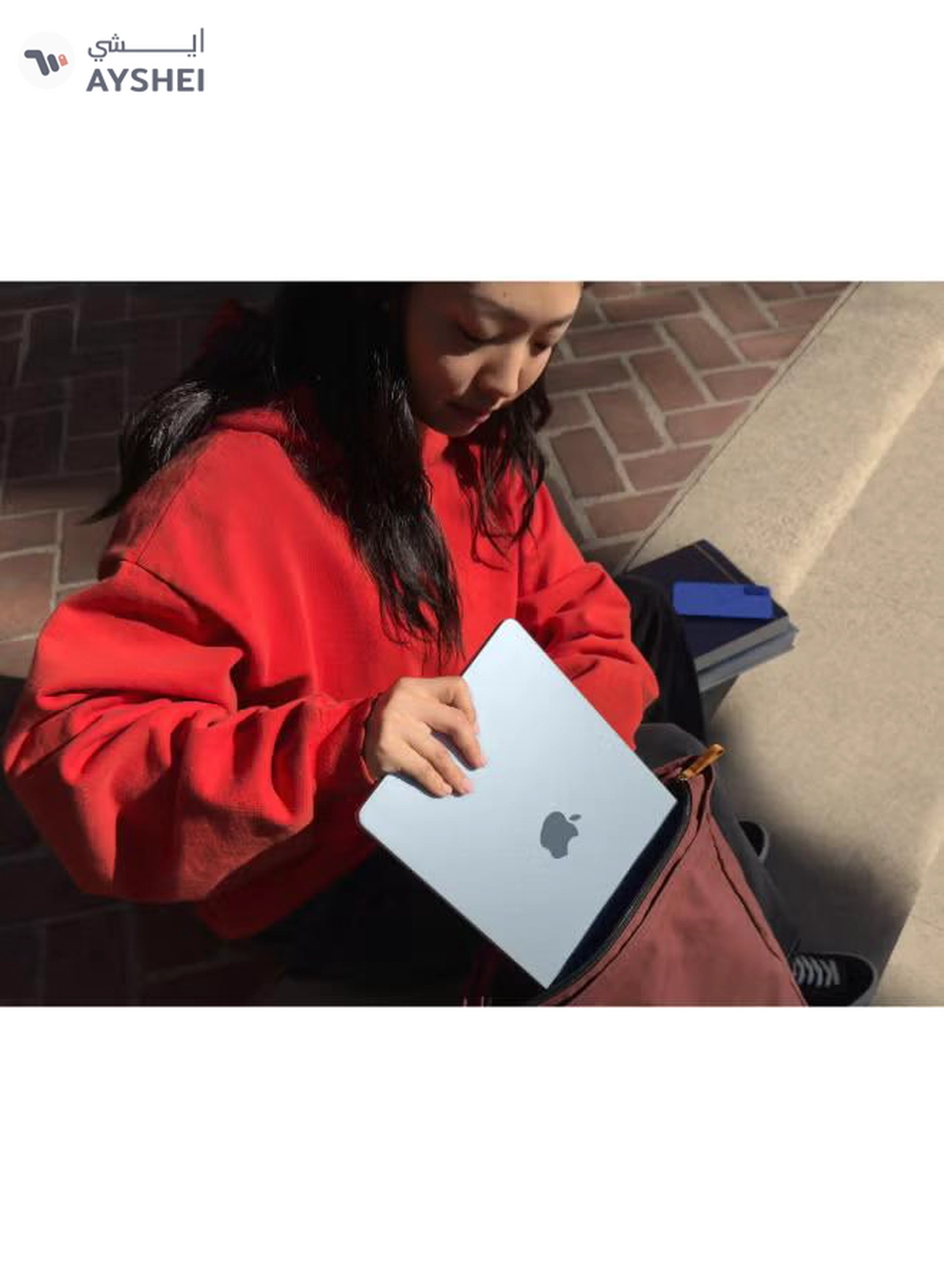 Apple New 2025 MacBook Air MC6U4 13-Inch Display, Apple M4 Chip 10-Core CPU 10-Core GPU Processor/16GB RAM/512GB SSD/macOS(International Version) English Sky Blue-4-4
