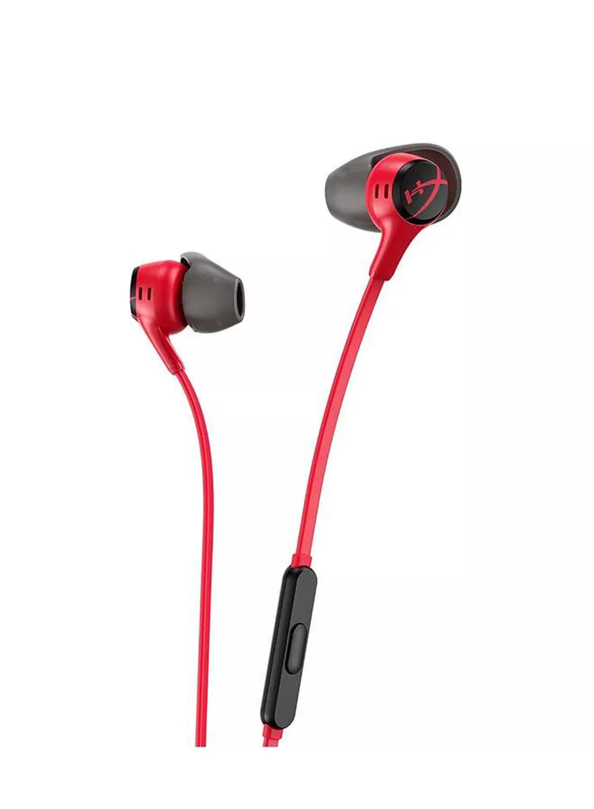 HyperX Cloud Gaming Earbuds II, In-Ear Gaming Headphones, Noise-Isolating Design, High-Quality Sound, built-in Mic, Comfort Fit, Compatible with PC, Console & Mobile, Red | 705L8AA