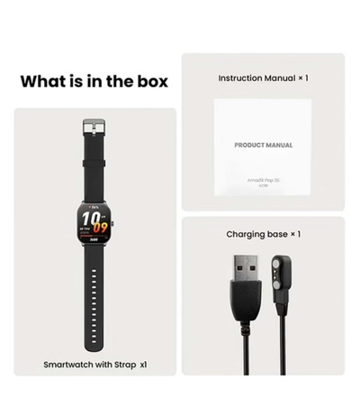 Amazfit Pop 3s Ultra-large 1.96" HD AMOLED Display,Fashionable Curved & Metallic Design-4