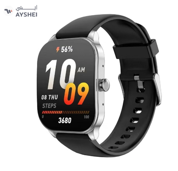 Amazfit Pop 3s Ultra-large 1.96" HD AMOLED Display,Fashionable Curved & Metallic Design