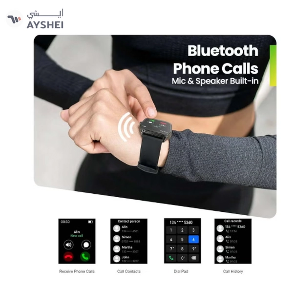 Amazfit Pop 3s Ultra-large 1.96" HD AMOLED Display,Fashionable Curved & Metallic Design