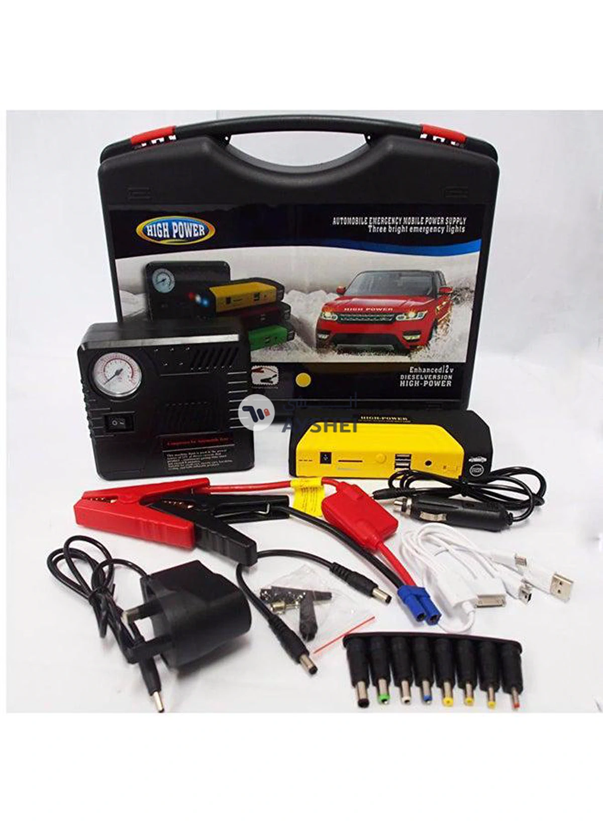 High Power Jump Starter With Air Compressor-1-1