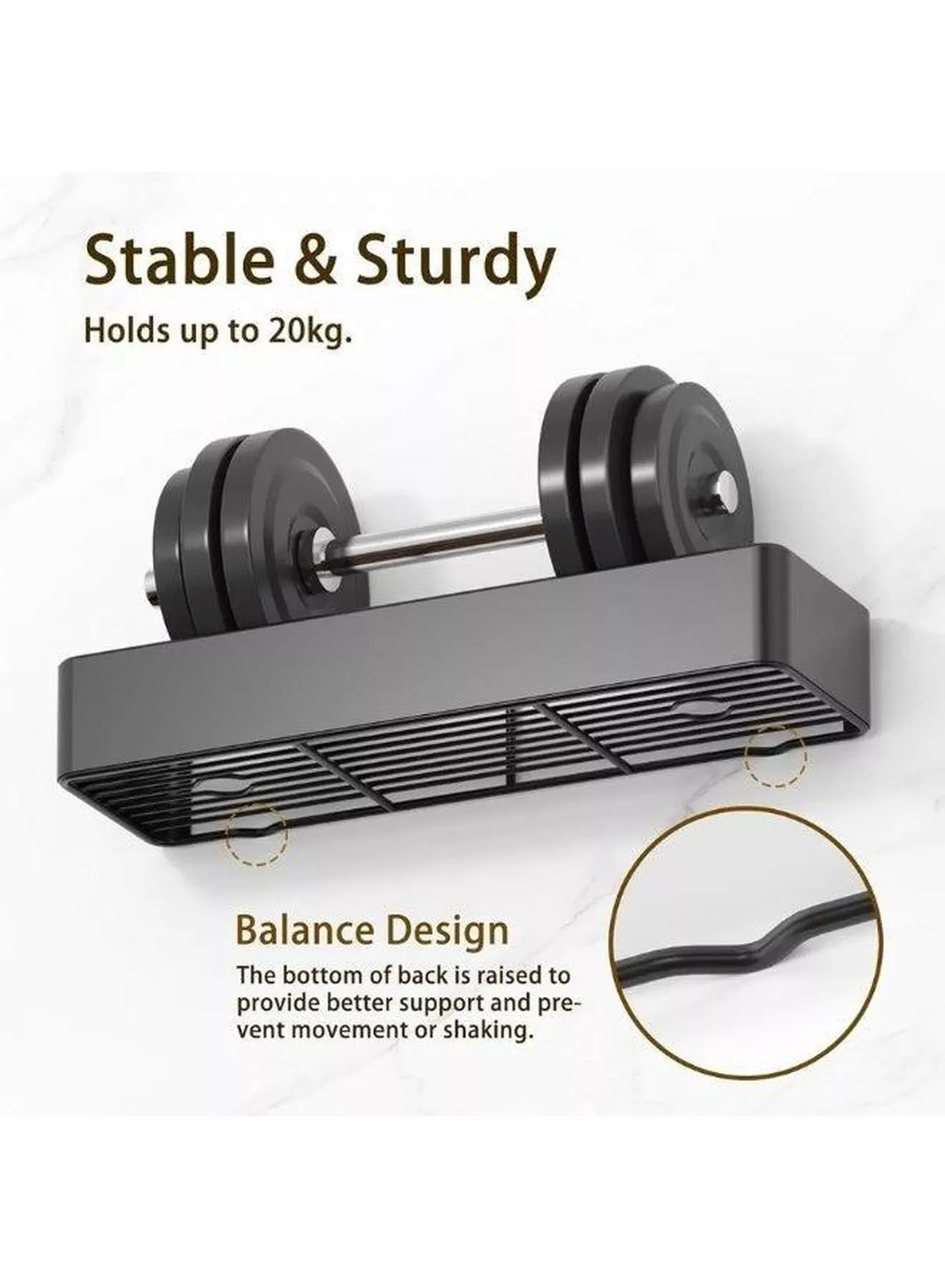 2-Piece Shower Caddy Bathroom Shelf, Self-Adhesive No-Drill Installation, Wall-Mounted Shower Organizer, Rustproof Stainless Steel Storage Rack for Bathroom, Toilet & Kitchen-3-3