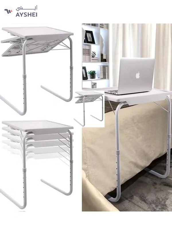 Table Mate Foldable Portable Adjustable Tray Table Laptop Desk Table Bed Office Mate Tv Dinner
