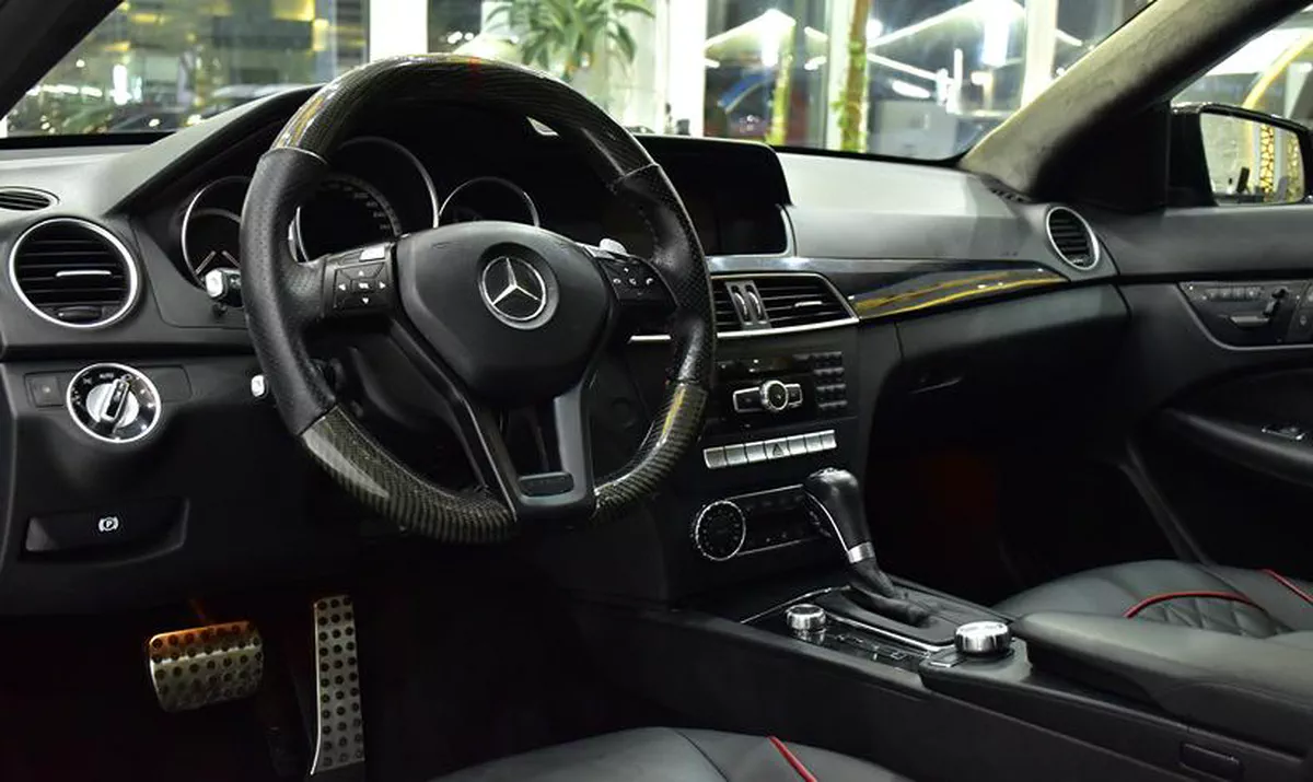 Mercedes Benz C63 AMG ( 2013 Model ) in Black Color GCC Specs-15-15