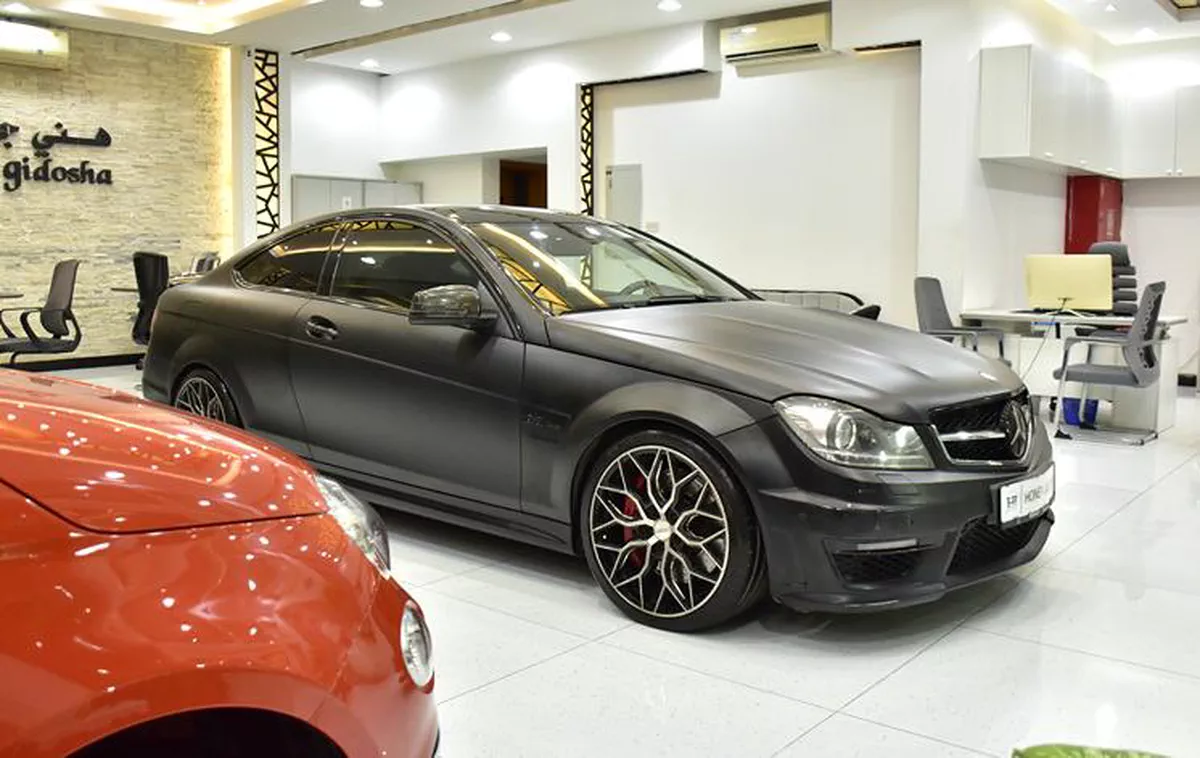 Mercedes Benz C63 AMG ( 2013 Model ) in Black Color GCC Specs-1-1