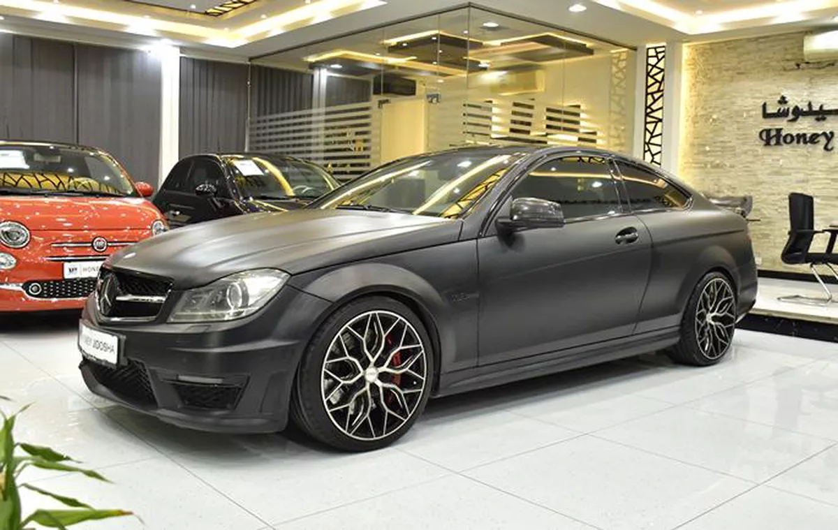 Mercedes Benz C63 AMG ( 2013 Model ) in Black Color GCC Specs