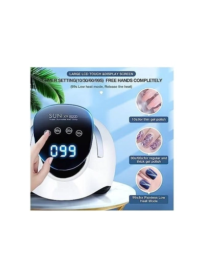 ORiTi 220W LED UV Light Dryer for Nails Gel Polish with 57 Lamp Beads 4 Timer Setting -2
