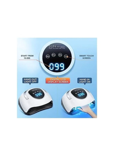 ORiTi 220W LED UV Light Dryer for Nails Gel Polish with 57 Lamp Beads 4 Timer Setting -3