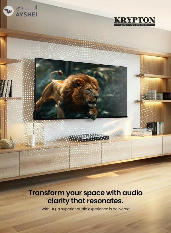 KRYPTON 40 Inch Frameless HD Smart LED TV With Remote Control