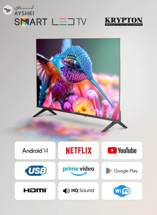 KRYPTON 40 Inch Frameless HD Smart LED TV With Remote Control