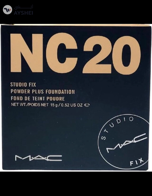 MAC Studio Fix Powder Plus Foundation NC20, Full Coverage, Matte Finish,, 15g/0.52 oz,