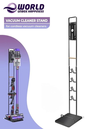 Eworld Premium Floor Docking Dyson Stand for Cordless Vacuum Cleaners with Wheels-0