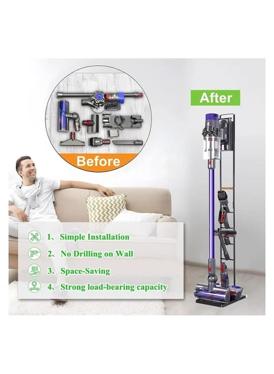 Eworld Premium Floor Docking Dyson Stand for Cordless Vacuum Cleaners with Wheels-2