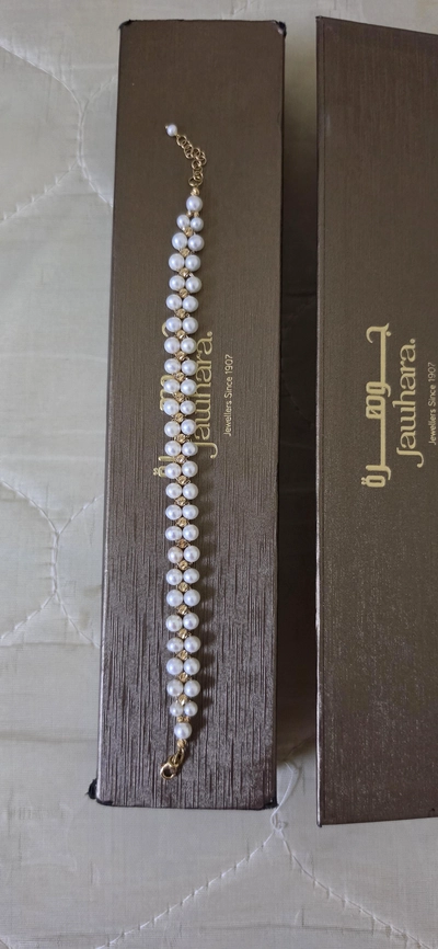 18k Jawhara Elegant Pearl and Gold-Tone Bracelet-3