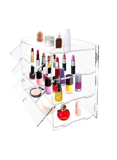 Eworld 2-Tier Clear Acrylic Display Cabinet -6